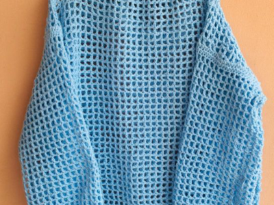 Crochet mesh sweater